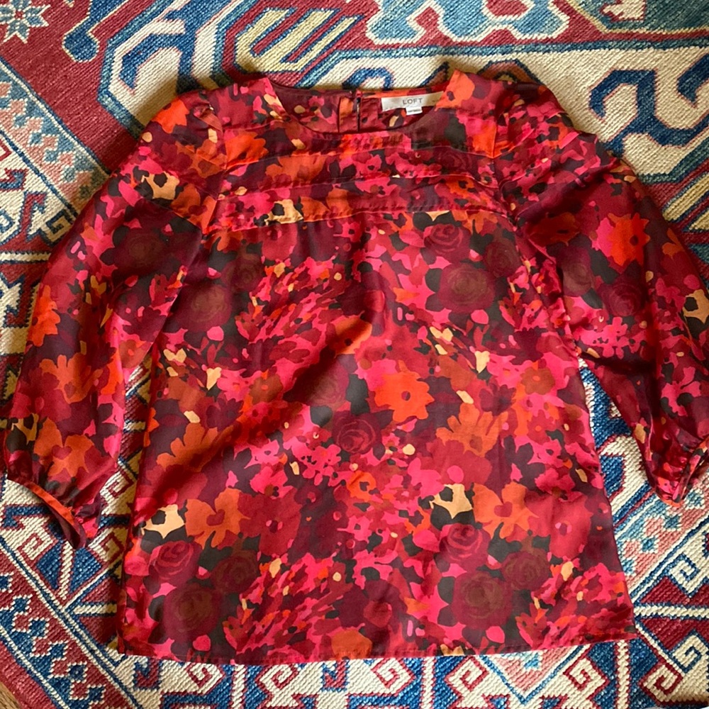 LOFT Floral Blouse